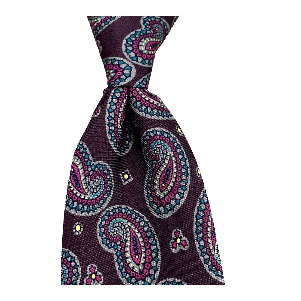 Robert Talbott Men's Silk Necktie‎ 90's Paisley Corpcore Business Formal Career